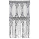 vidaXL Rideau en macramé Anthracite 140x240 cm Coton