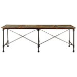vidaXL Table à manger 220x90x77 cm bois massif de récupération