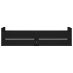 vidaXL Cadre de lit avec tiroirs sans matelas noir 90x190 cm