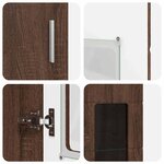 vidaXL Haut Armoire avec étagère FLORIN Chêne brun 60 x 35 x 182 cm