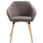 vidaXL Chaises à manger lot de 4 taupe tissu