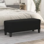 vidaXL Banc Noir 100x35x41 cm Tissu microfibre