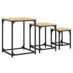 vidaXL Tables basses gigognes 3 Pièces chêne sonoma bois d'ingénierie