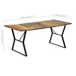 vidaXL Table de salle à manger 180x90x76cm Bois de récupération solide