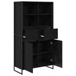 vidaXL Buffet 2 Pièces Chêne noir 81 x 36 x 150.5 cm Bois d'ingénierie