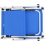 vidaXL Chaises longues pliables et toit lot de 2 Aluminium textilène