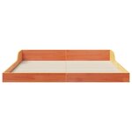vidaXL Cadre de lit Marron cire 140 x 220 cm Bois massif en pin