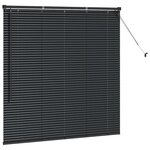 vidaXL Store de Fenêtre avec des rideaux Autre Noir 130 x 130 cm Aluminium