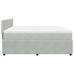 vidaXL Sommier à lattes de lit et matelas Gris clair 200x200cm Velours