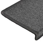 vidaXL Tapis d'escalier 30 pièces 65 x 21 x 4 cm Gris foncé Bord rectangulaire