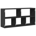 vidaXL Étagère murale noir 100x25x50 cm bois d'ingénierie