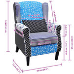 vidaXL Fauteuil avec design de patchwork Tissu