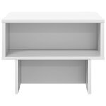 vidaXL Table basse Blanc 48 x 46 x 35 cm Bois d'ingénierie