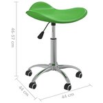 vidaXL Chaise pivotante de salle à manger Vert Similicuir