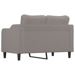 vidaXL Canapé à 2 places Taupe 140 cm Tissu