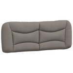 vidaXL Cadre de lit avec LED sans matelas taupe 140x190 cm tissu