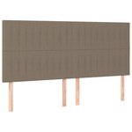 vidaXL Sommier à lattes de lit avec matelas Taupe 200x200 cm Tissu