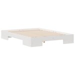 vidaXL Cadre de lit surélevé Blanc 120 x 190 cm Bois massif en pin