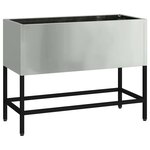 vidaXL Bac de jardin surélevé Argent 60 x 26 x 45 cm Acier galvanisé