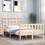 vidaXL Cadre de lit sans matelas bois de pin massif