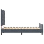 Lit vidaXL Gris foncé 120x190 cm Velours