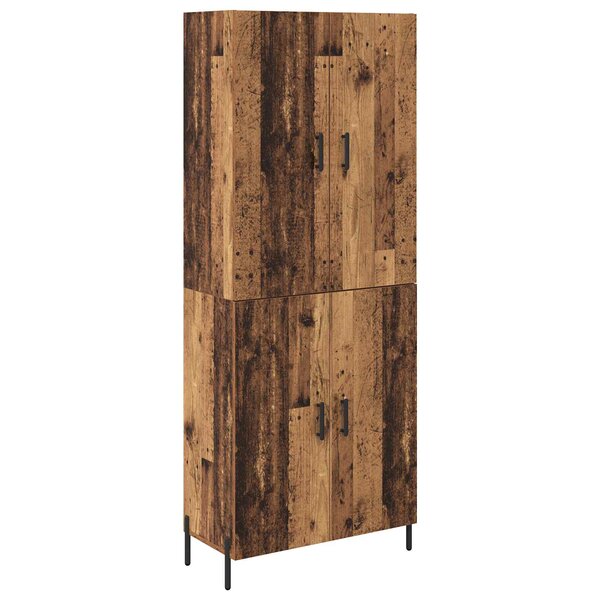 vidaXL Haut Armoire Bois Ancien 69 5 x 34 x 180 cm Bois d'ingénierie