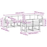 vidaXL Ensemble de canapés d'extérieur 8 pc Blanc et Beige Polyester