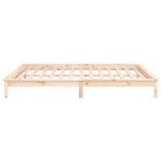 vidaXL Cadre de lit à LED sans matelas 120x190 cm bois massif