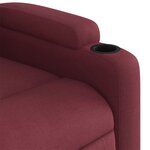 vidaXL Fauteuil inclinable électrique rouge bordeaux tissu