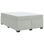 vidaXL Cadre de lit avec matelas Gris clair 140 x 200 cm tissu