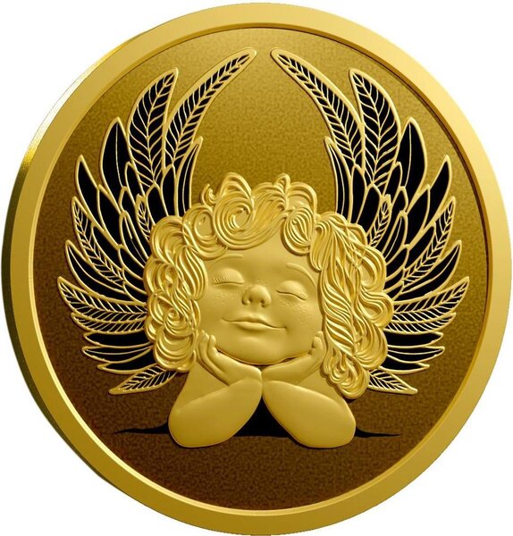 Pièce de monnaie en Or 1 Dollar g 1.24 Millésime 2025 LITTLE ANGEL