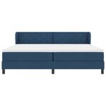 vidaXL Lit boxspring avec matelas avec matelas Bleu 200 x 200 cm tissu