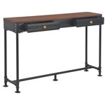 vidaXL Table console avec 2 tiroirs 120x30x75 cm Bois de sapin massif