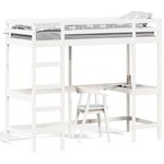 vidaXL Lit superposé sans matelas blanc 80x200 cm bois de pin massif