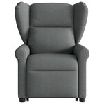 vidaXL Fauteuil de massage inclinable Gris foncé Tissu
