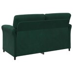 vidaXL Sofa 2 places Vert foncé 158 x 83 x 95 cm Velours