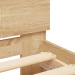 vidaXL Cadre de lit avec bandes LED Chêne Sonoma Bois d'ingénierie