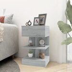 vidaXL Table de chevet Sonoma gris 40x35x65 cm Bois d'ingénierie