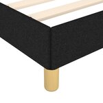 vidaXL Cadre de lit avec tête de lit Noir 140x190 cm Tissu