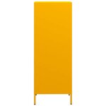vidaXL Buffet haut jaune moutarde 35x39x103 5 cm acier