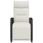 vidaXL Chaise de jardin inclinable avec table d'appoint noir polyrotin