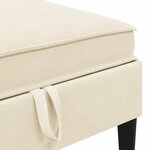 vidaXL Pouf avec Rangement Crème Velours