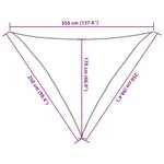vidaXL Voile d'ombrage 160 g/m² triangulaire orange 2 5x2 5x3 5 m PEHD