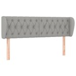 vidaXL Tête de lit avec oreilles Gris clair 147x23x78/88 cm Tissu