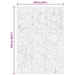 vidaXL Tapis de surface HUARTE Marron 230 x 160 cm Polyester