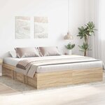 vidaXL Cadre de lit sans matelas chêne sonoma 180x200 cm