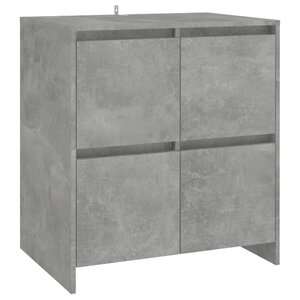 vidaXL Buffet Gris béton 70x41x75 cm Bois d'ingénierie