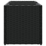 vidaXL Jardinière avec 2 pots noir 72x30x32 cm résine tressée