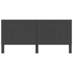 vidaXL Tête de lit touffetée Gris foncé Tissu 200x200 cm
