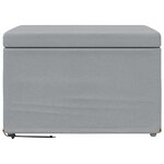 vidaXL Tabouret Gris clair 61 x 41 x 40 cm Tissu et bois stratifié